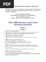 ME6601 Design of Transmission Systems 2 Marks With Answers