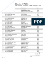 MBBS Merit List - Updated