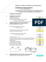 Dimensionamiento de Tanque Septico: Nombre Del Proyecto