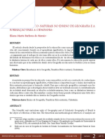 Morais Eliana Marta B. De. As Temáticas Físico Naturais No Ensino de Geografia e A Formação para A Cidadania. Revista Virtual - Geografía Cultura y Educación