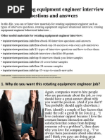 Top 10 Rotating Equipment Engineer Interview Questions and Answers