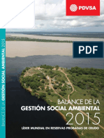 Balance de Gestion de Social y Ambiental de PDVSA 2015