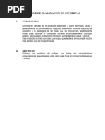 Informe de Elaboracion de Conservas