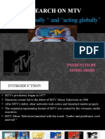 Research On MTV: "Thinking Globally " and "Acting Globally"