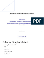 Solution To LPP-Simplex Method: A.Ramesh