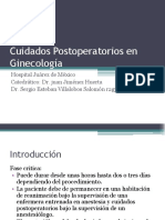 Cuidados Postoperatorios en Ginecología