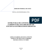 Estruturas de Contenção em Gabiões para Estabilidade de Encostas em Processos Erosivos