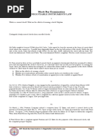 Mock Bar Examination in Negotiable Instruments Law