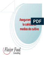 Aseguramiento de Calidad de Medios de Cultivo