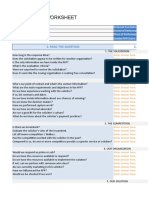 Bid No Bid Worksheet