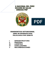 Diagnostico Situacional de Servicio Epidemiologia Pol PNP Zarate 2016