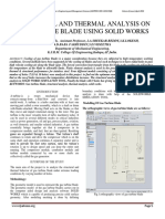 Structural and Thermal Analysis On Gas Turbine Blade Using Solid Works