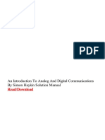 An Introduction To Analog and Digital Communications by Simon Haykin Solution Manual