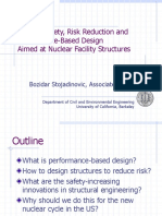 Seismic Safety, Risk Reduction and Performance-Based Design Aimed at Nuclear Facility Structures