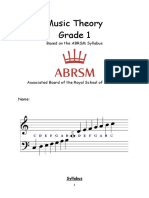 Music Theory Grade 1: Based On The ABRSM Syllabus