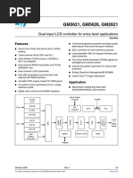 GM5621, GM5626, GM2621: Dual Input LCD Controller For Entry Level Applications