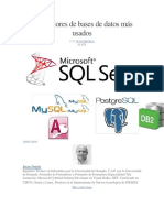 Los Gestores de Bases de Datos Más Usados