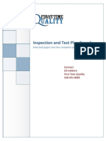 Inspection Test Plan Sample PDF