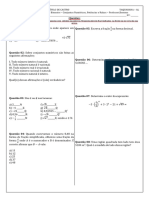 Prova. Conjuntos Numericos Potencias Raizes PDF