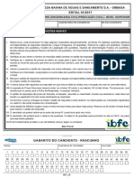 Ibfc 2017 Embasa Engenheiro Engenharia Civil Producao Civil Prova