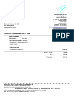 Tax Invoice: Account For Professional Fees