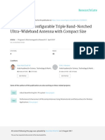 Frequency Reconfigurable Triple Band-Notched Ultra-Wideband Antenna With Compact Size