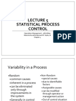 Operations Management Lecture 5 Statistical Process Control