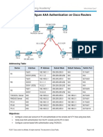 Lab 3 - AAA Authentication On Cisco Routers - Instrucciones