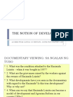 The Notion of Development: As Seen From Caritas in Veritate - Notes For Chapter 1 and 2