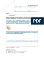 Evaluación de Problemas Matemáticos 5º