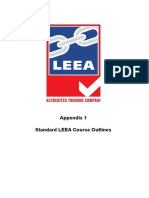 LEEA 039a Accreditation Scheme Appendix 1