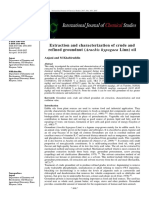 Extraction and Characterization of Crude and Refined Groundnut (Arachis Hypogaea Linn) Oil