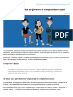 30 Ideas para Fomentar en Jóvenes El Compromiso Social