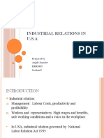 Industrial Relations in Usa1