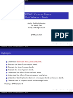 MOD004491 Corporate Finance Debt Valuation - Bonds: Anglia Ruskin University DR Handy Tan Handy - Tan@anglia - Ac.uk