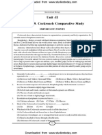 NEET UG Biology Cockroach Comparative Study