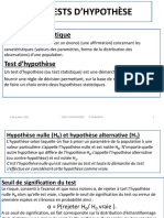 Les Tests D - Hypothèse