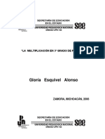 Tesis Matematicas. La Multiplicacion