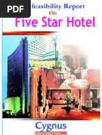 TOC of Pre Feasibility Report On Five Star Hotel