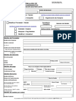 Formulario Creacion Vendor