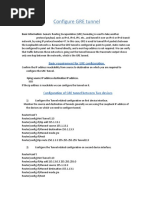 Configure GRE Tunnel: Basic Requirement For GRE Configuration