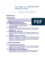 Metodologia para La Construccion de Un Documento de Tesis