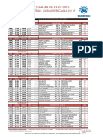 Programa de Partidos Conmebol Sudamericana 2018