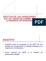 Efectos de Las Variaciones en Las Tasas de Cambio de La Moneda Extranjera