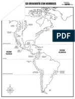 Mapa de La Orografia de America Con Nombres para Imprimir