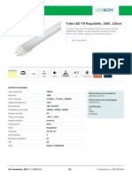 Tubo LED T8 Regulable, 18W, 120cm