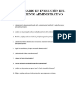 Cuestionario de Evolución Del Pensamiento Administrativo