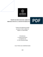 Diseño de Procesos Del Ejército para La Preparación en La Gestión de Riesgos de Desastres