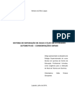 Sistema de Separação Água e Óleo em Atividades Automotivas