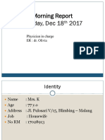 Morning Report Monday, Dec 18 2017: Physician in Charge ER: Dr. Olivia